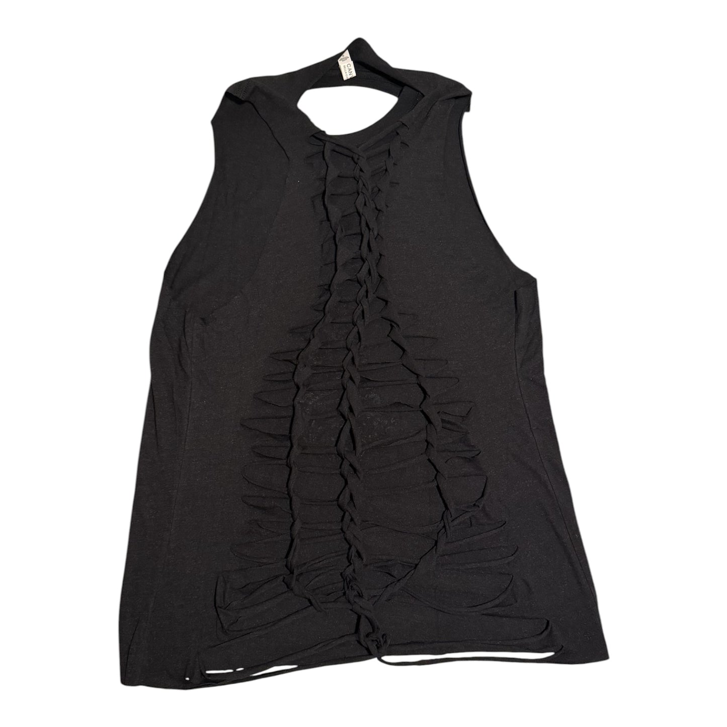 90% Cotton 10% Poly CUSTOM BACK Cut up Heather Black Bella Canvas Shirt