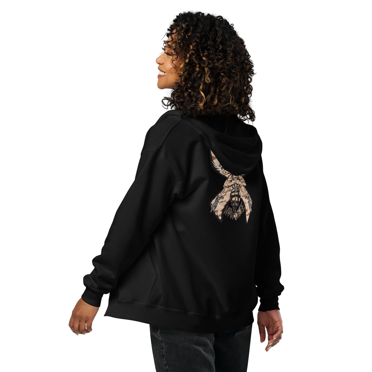 Unisex heavy blend zip hoodie "HuckleBee" Leader of the B Squad