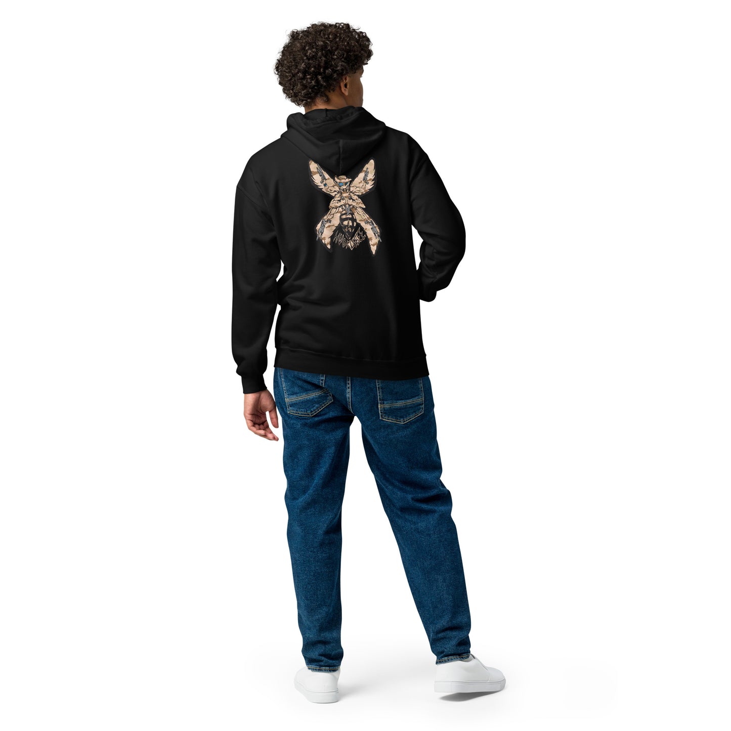 Unisex heavy blend zip hoodie "HuckleBee" Leader of the B Squad