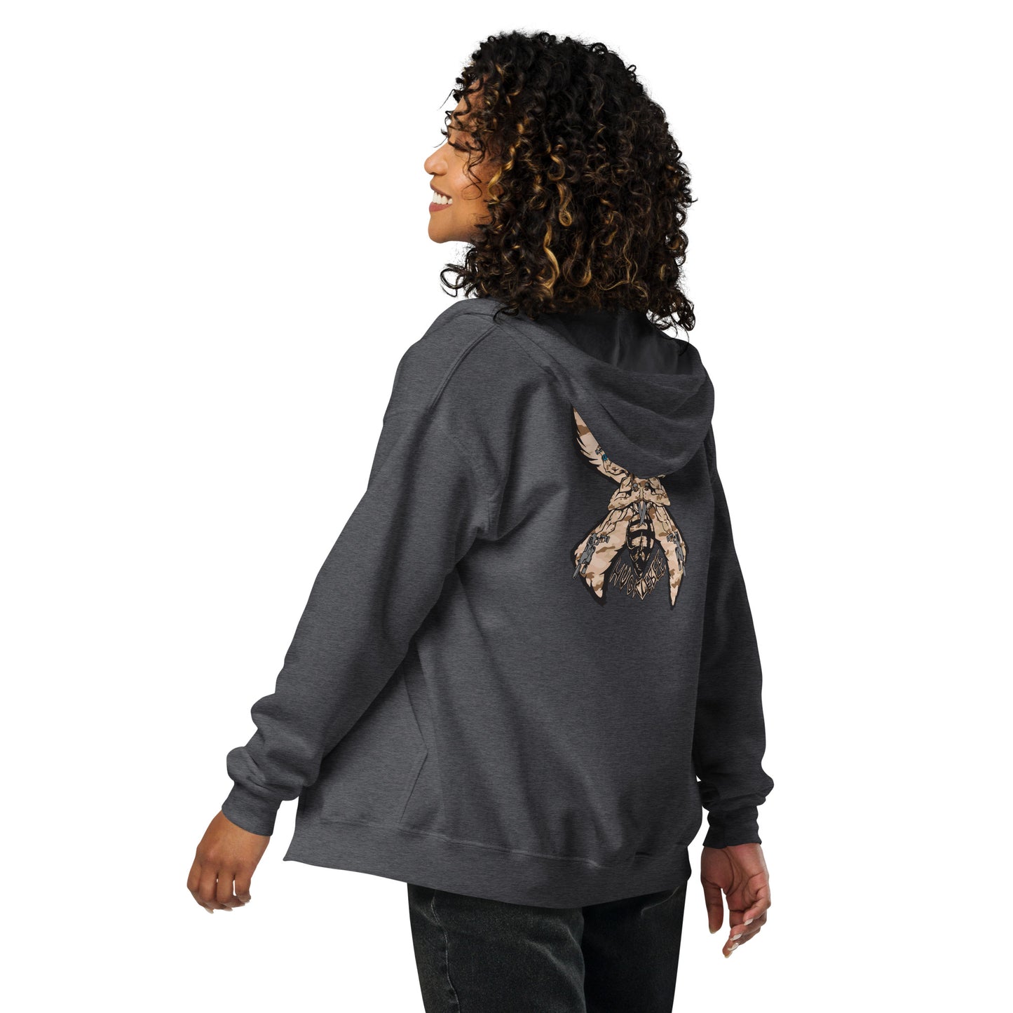 Unisex heavy blend zip hoodie "HuckleBee" Leader of the B Squad