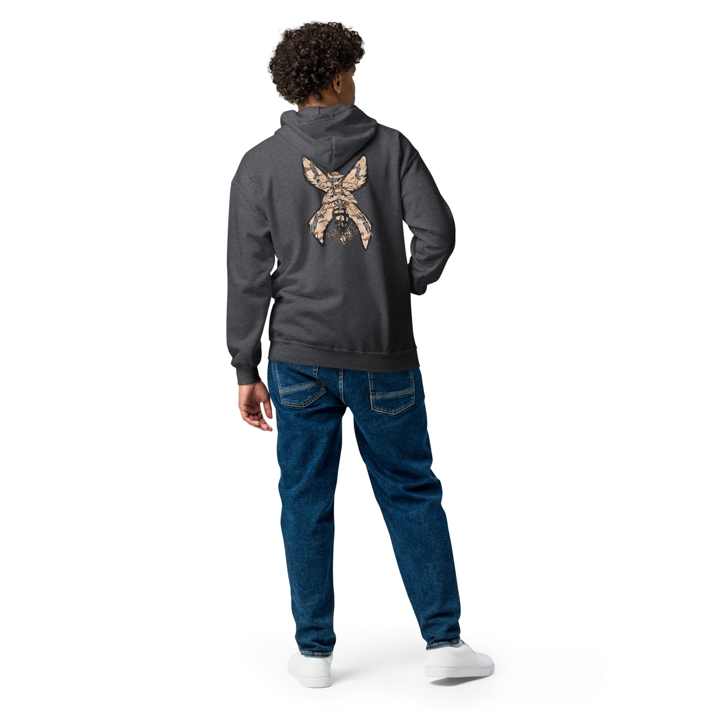 Unisex heavy blend zip hoodie "HuckleBee" Leader of the B Squad