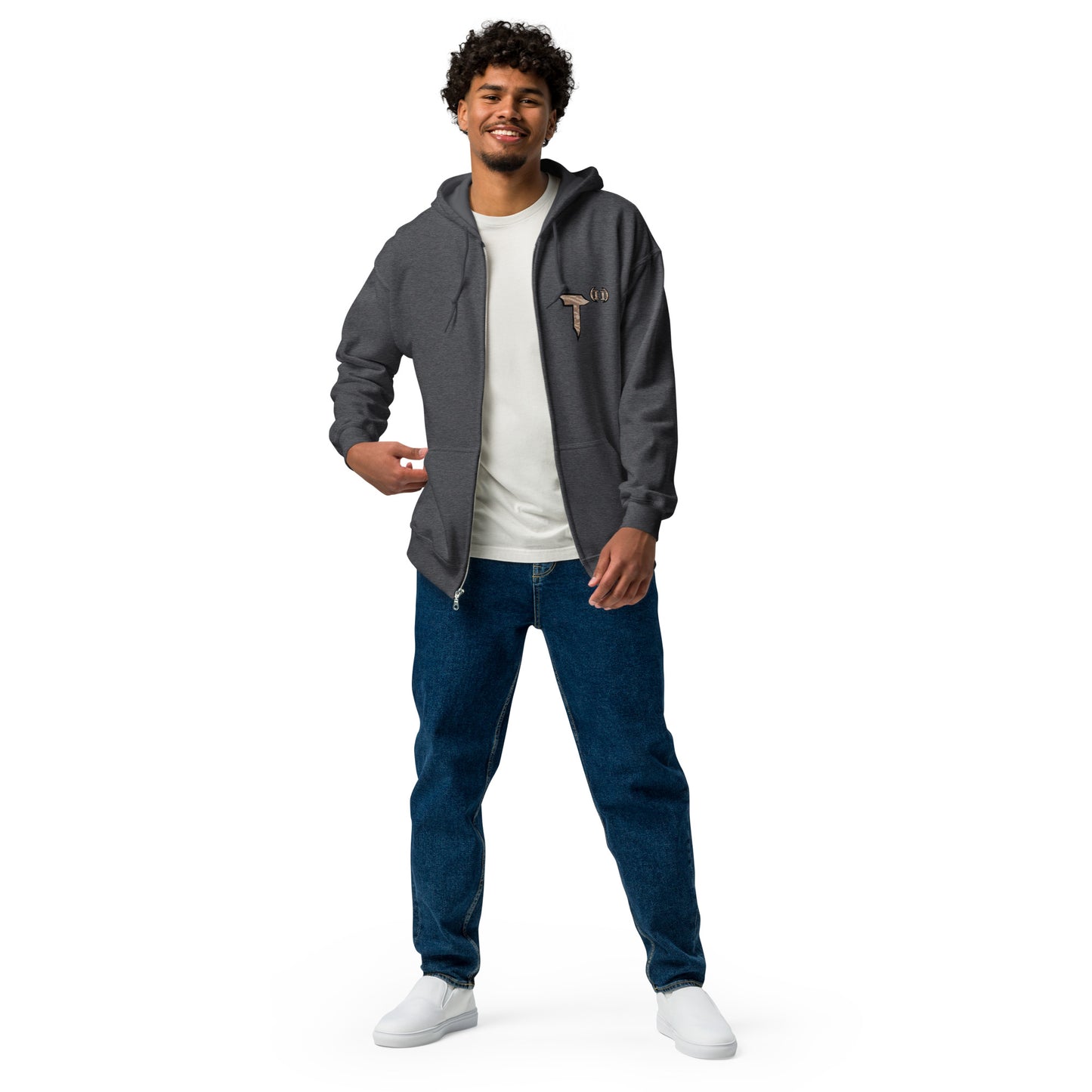 Unisex heavy blend zip hoodie "HuckleBee" Leader of the B Squad