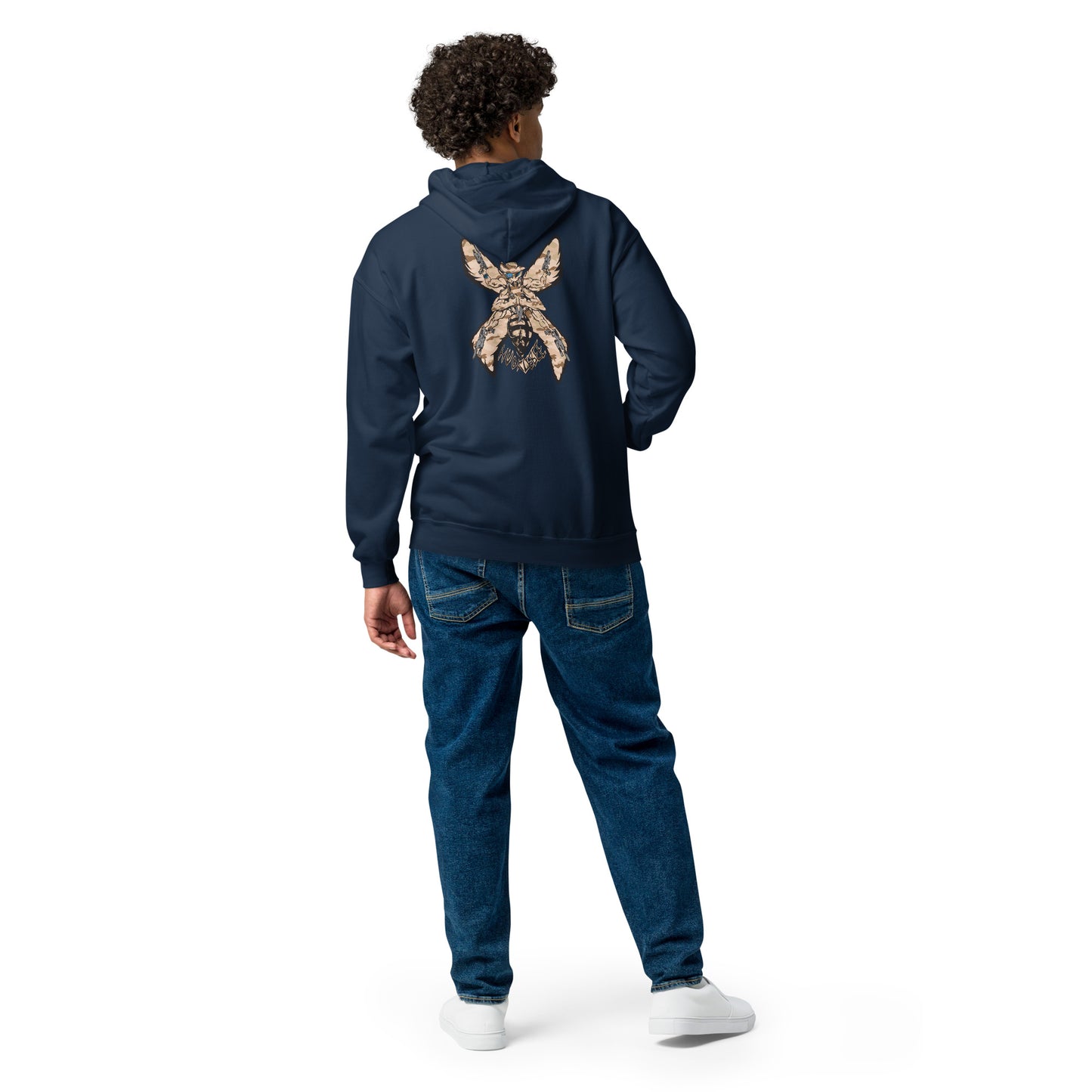 Unisex heavy blend zip hoodie "HuckleBee" Leader of the B Squad