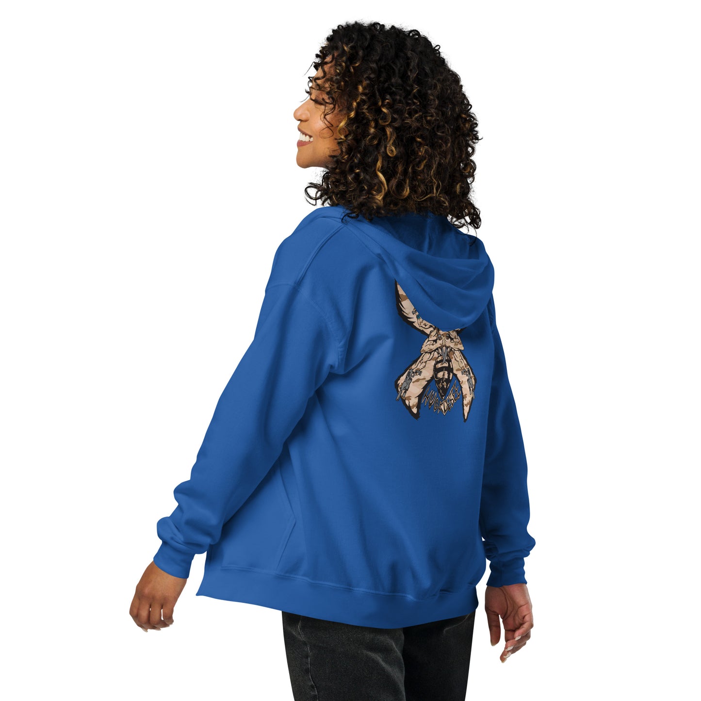 Unisex heavy blend zip hoodie "HuckleBee" Leader of the B Squad
