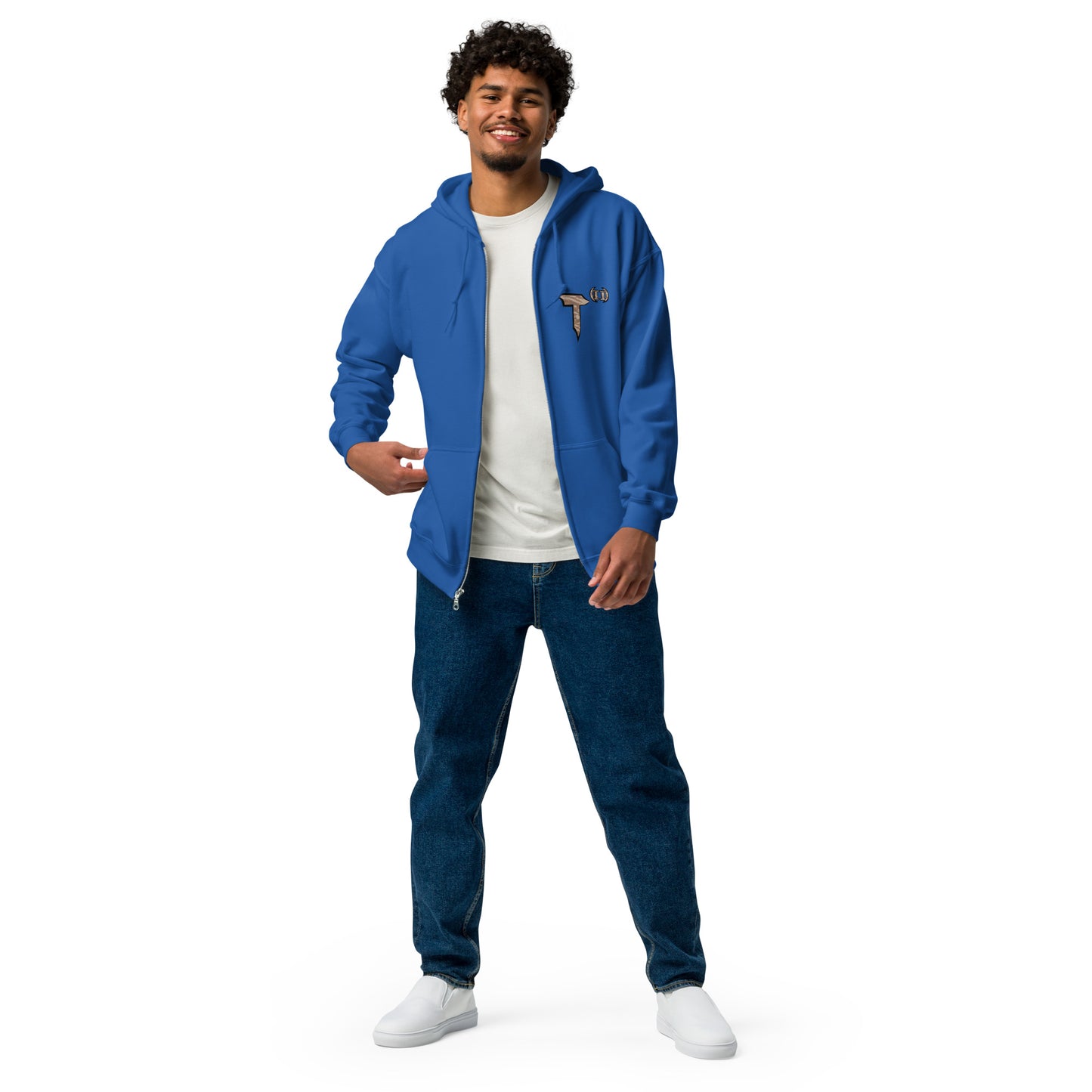 Unisex heavy blend zip hoodie "HuckleBee" Leader of the B Squad