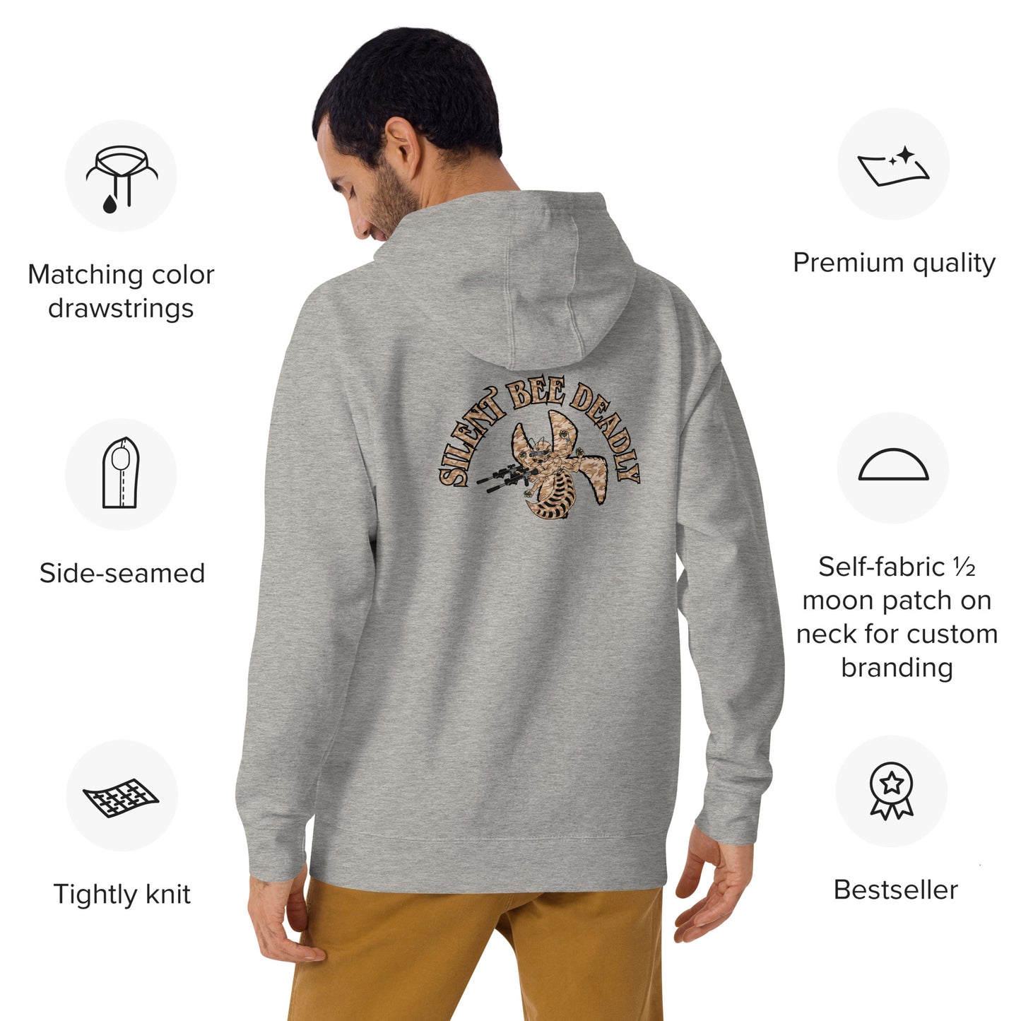 Unisex Hoodie "Silent Bee Deadly" Desert Rat Edition