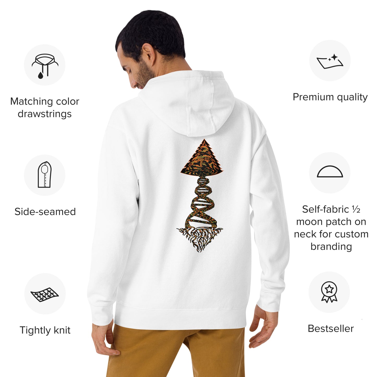 Unisex Hoodie "DNA Tree Vortex" Tiger Style Edition