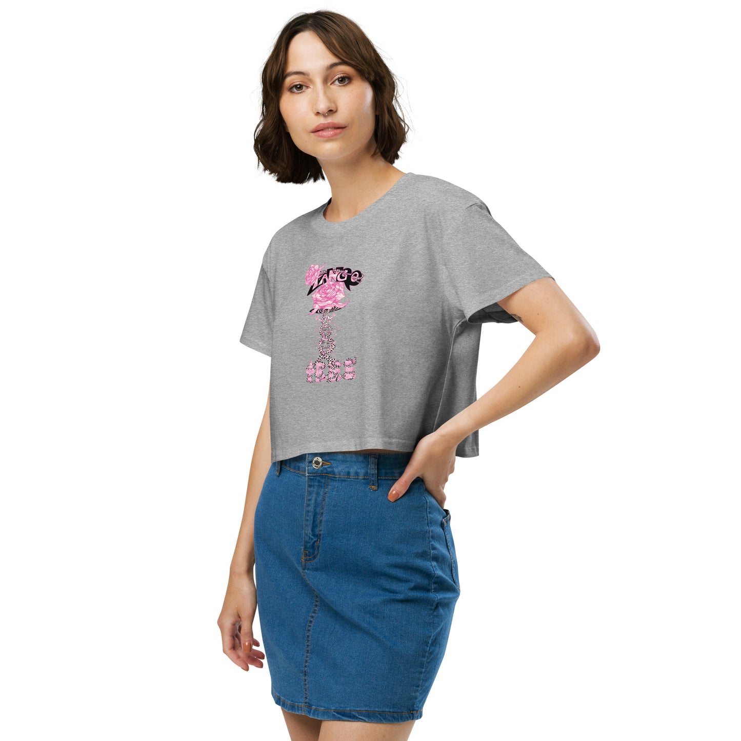 Women’s crop top "Rose of life Vortex" Barbie Edition
