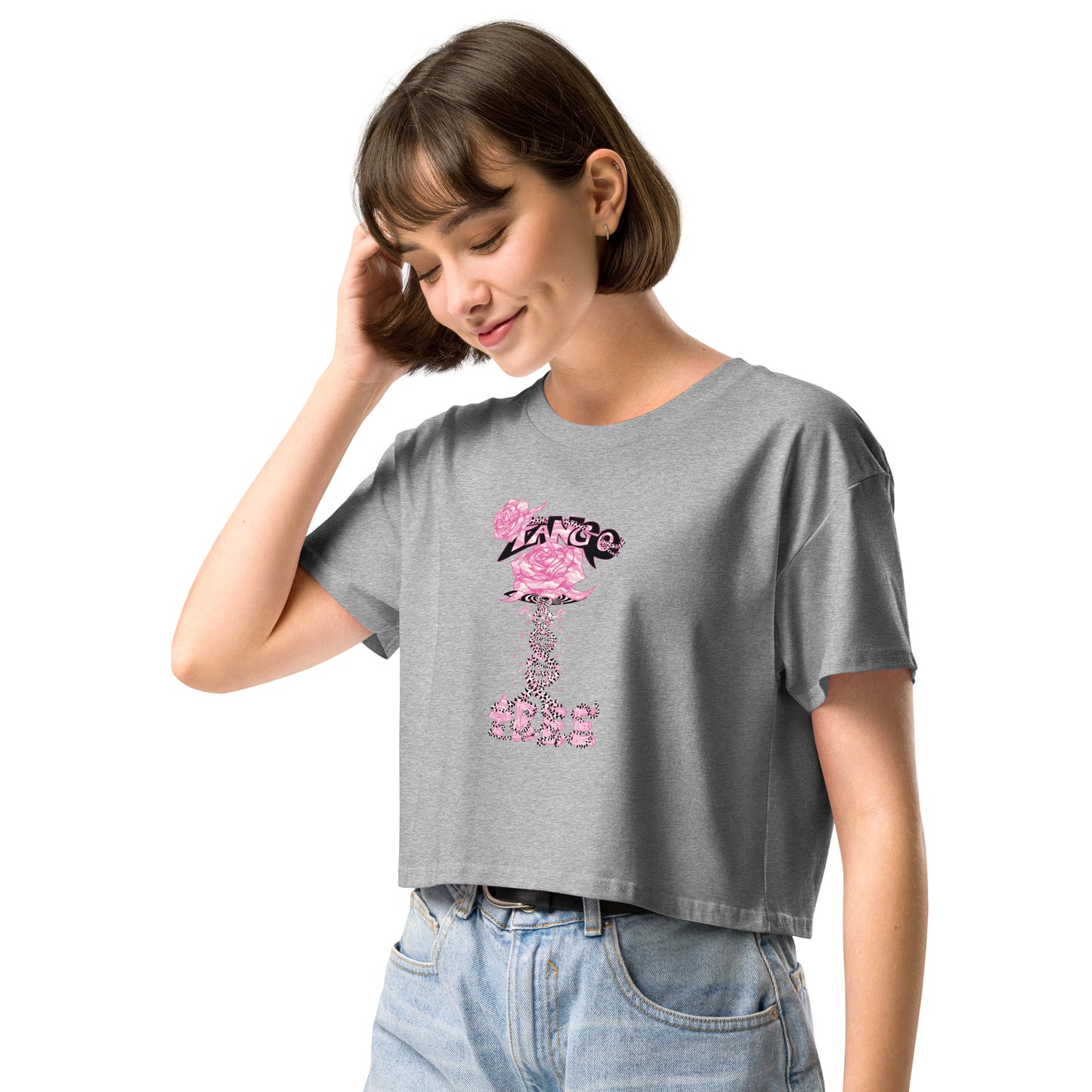 Women’s crop top "Rose of life Vortex" Barbie Edition