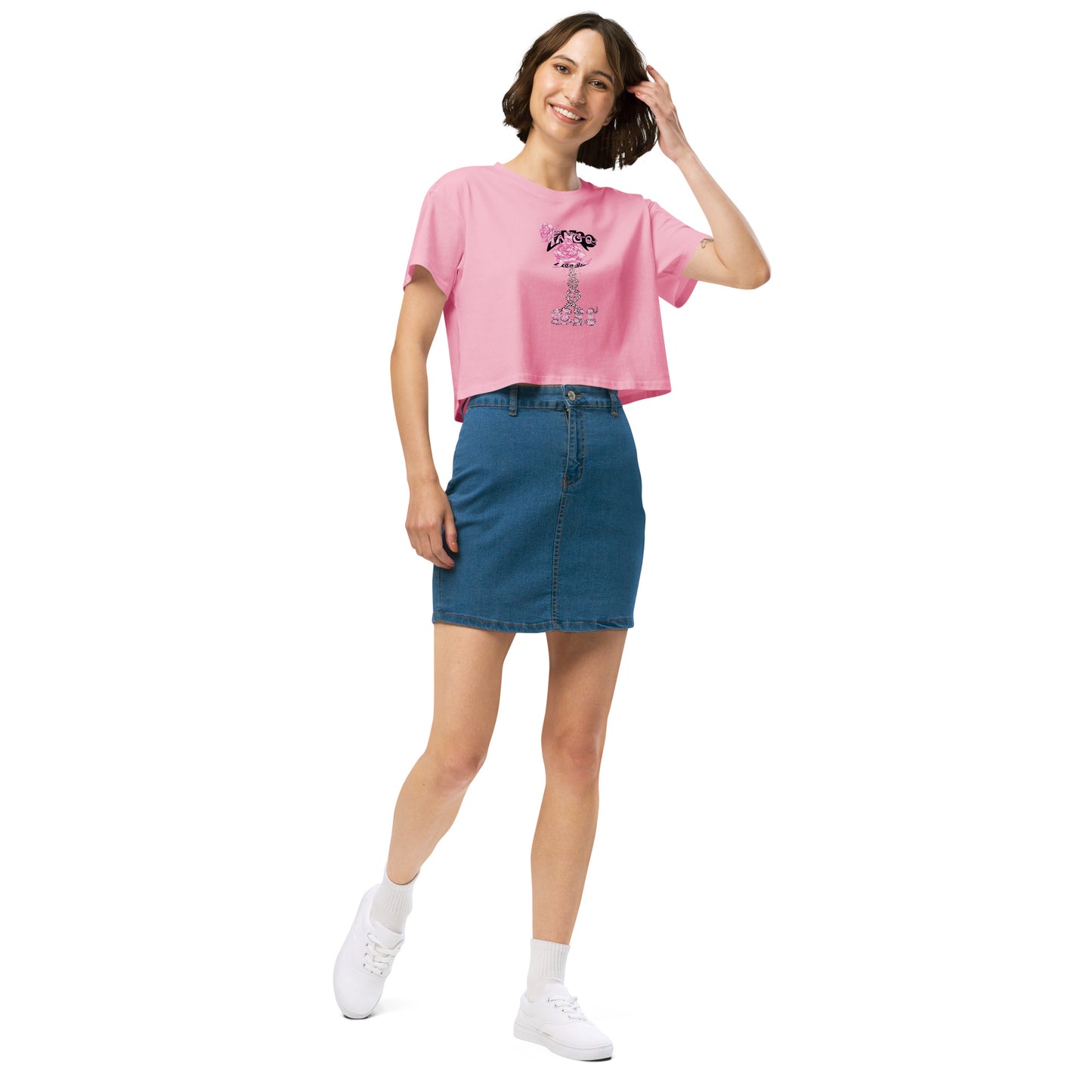 Women’s crop top "Rose of life Vortex" Barbie Edition