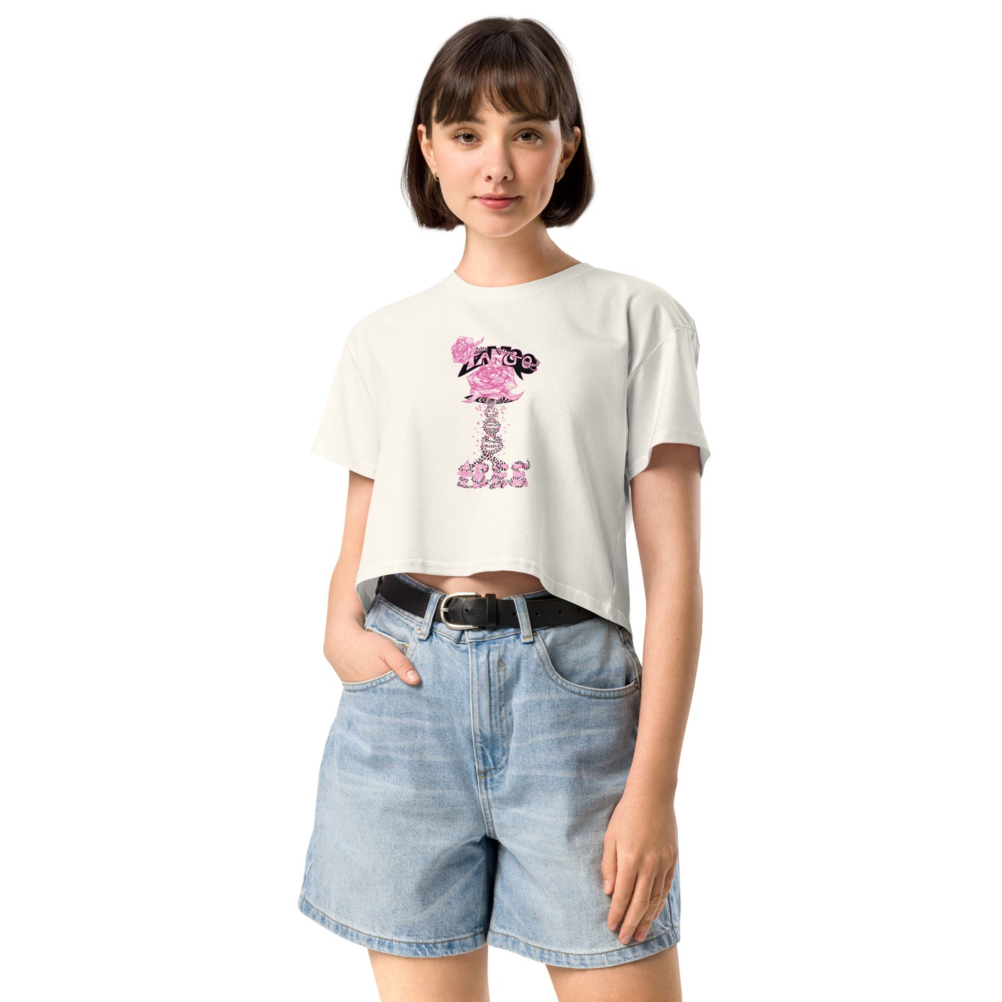 Women’s crop top "Rose of life Vortex" Barbie Edition