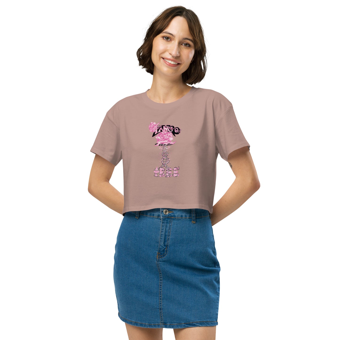 Women’s crop top "Rose of life Vortex" Barbie Edition