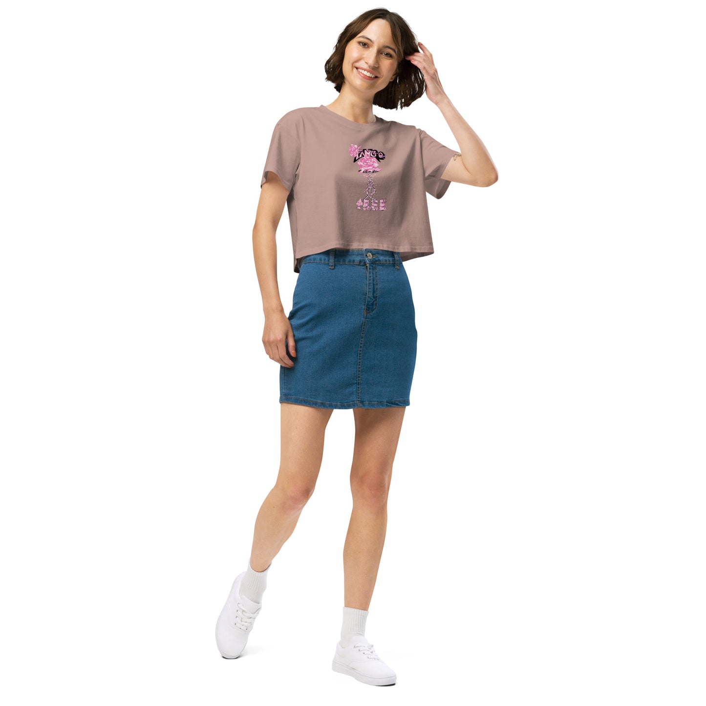 Women’s crop top "Rose of life Vortex" Barbie Edition