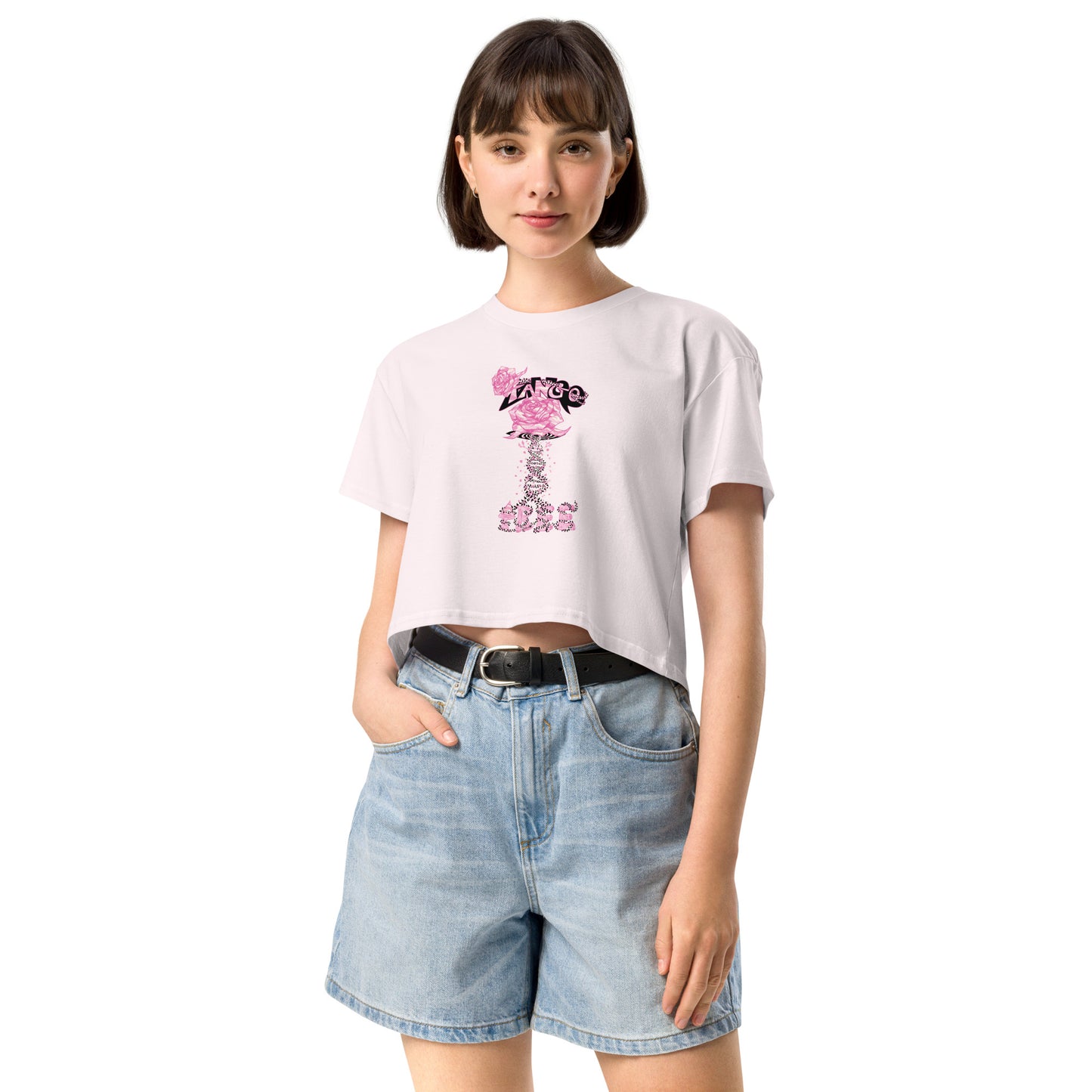 Women’s crop top "Rose of life Vortex" Barbie Edition