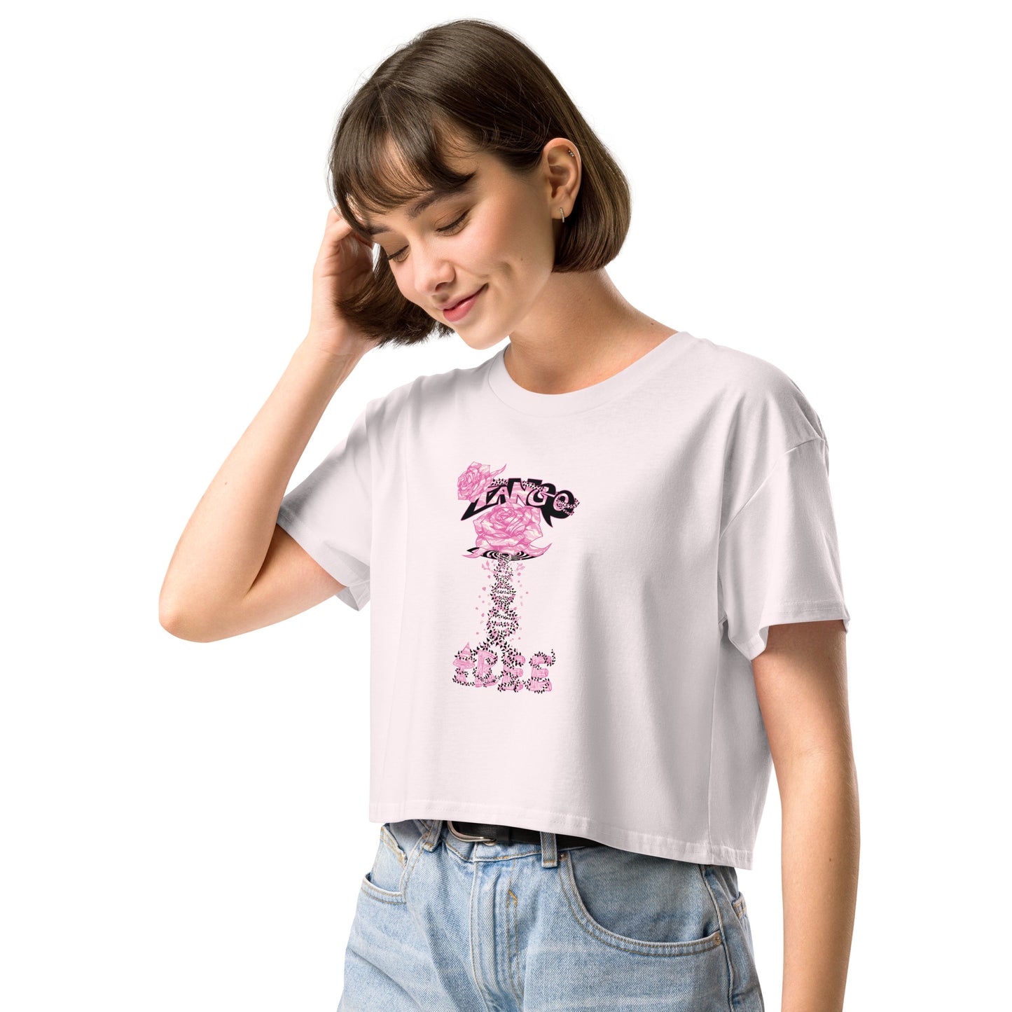Women’s crop top "Rose of life Vortex" Barbie Edition