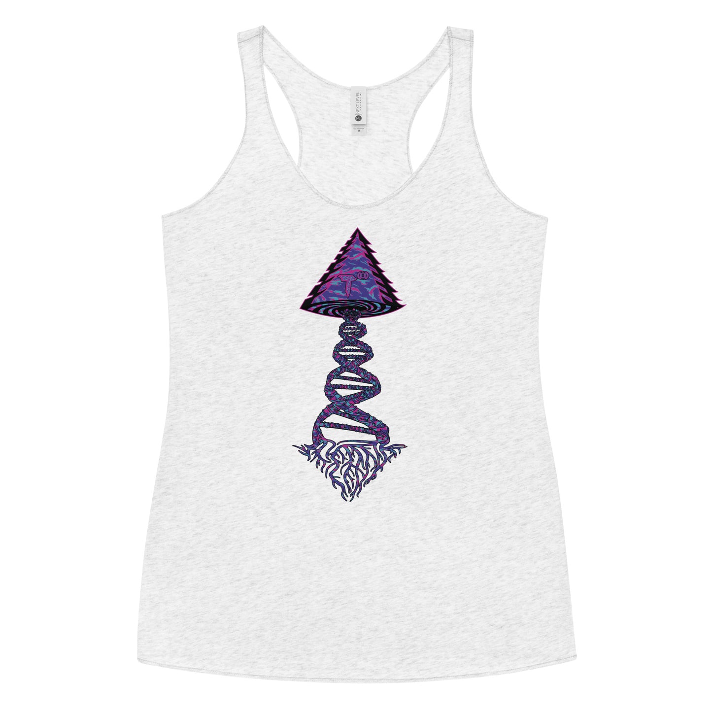 Next Level Women's Racerback Tank "DNA TREE VORTEX" Tiger Stripe Magic Edition