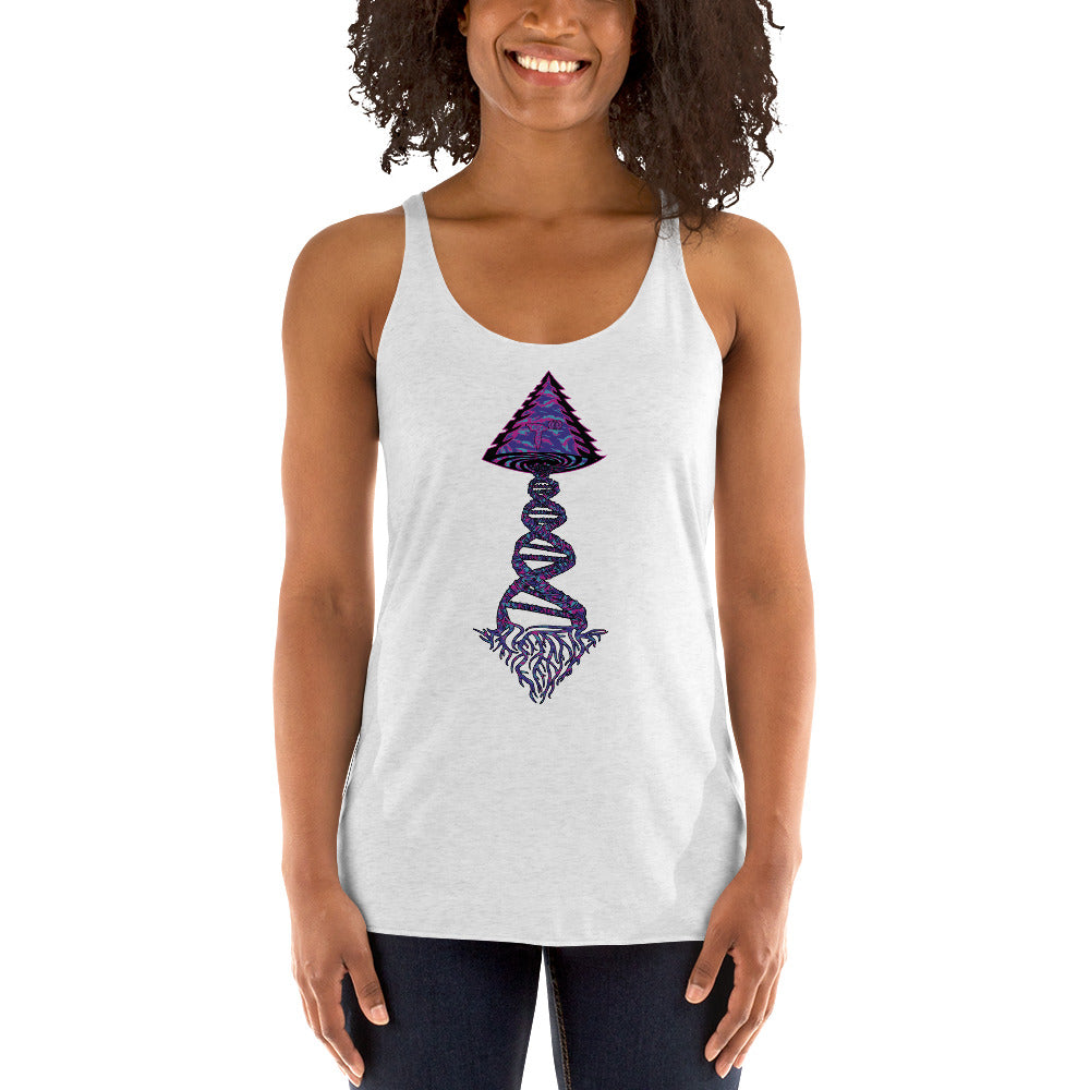 Next Level Women's Racerback Tank "DNA TREE VORTEX" Tiger Stripe Magic Edition