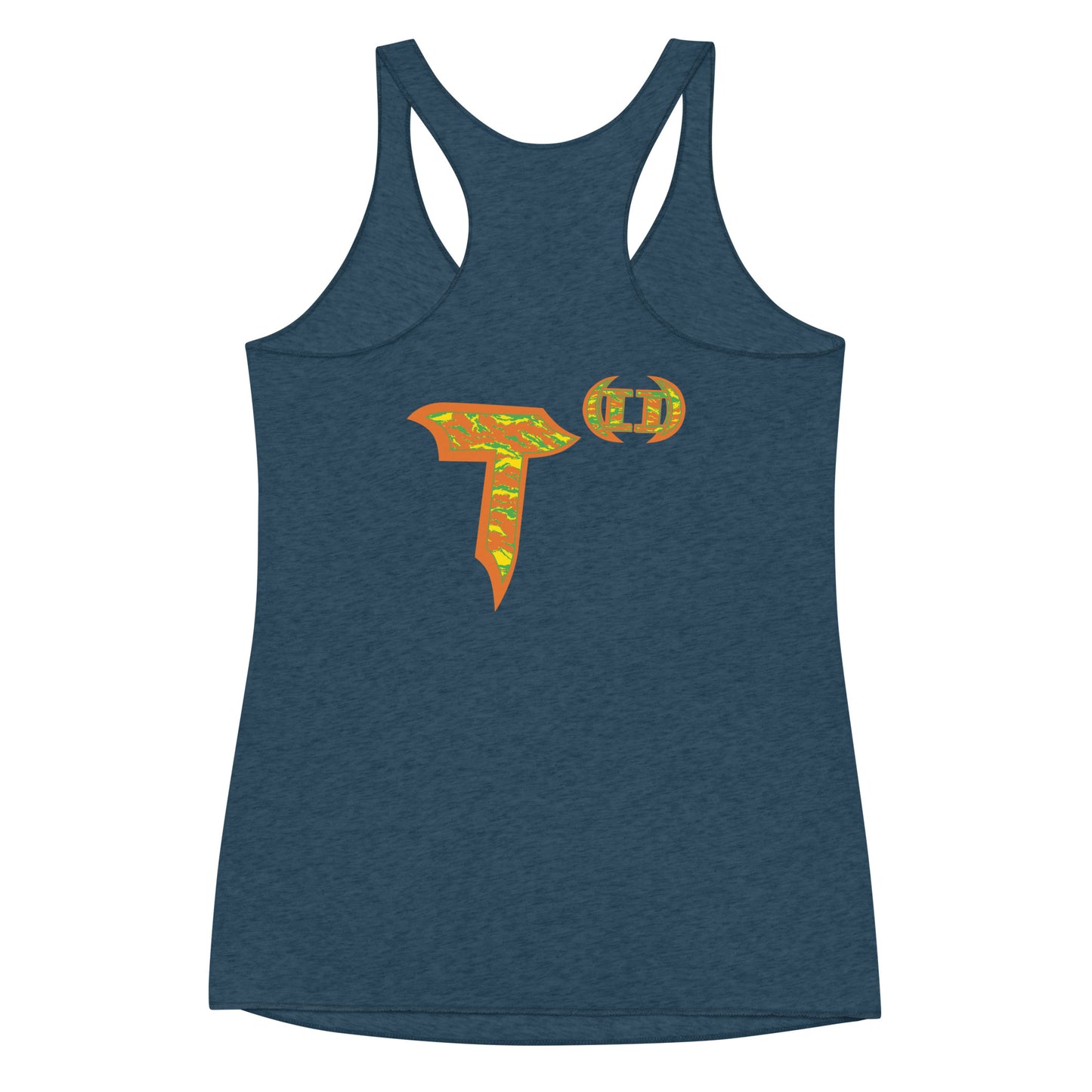 Next Level Women's Racerback Tank "DNA TREE VORTEX" Tiger Stripe Tang Edition