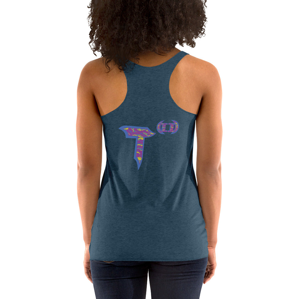 Next Level Women's Racerback Tank "DNA TREE VORTEX" Tiger Stripe Stylin' Edition