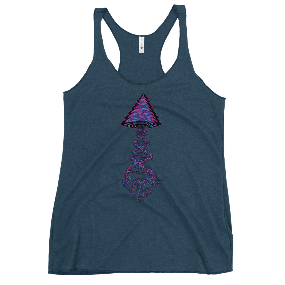 Next Level Women's Racerback Tank "DNA TREE VORTEX" Tiger Stripe Magic Edition
