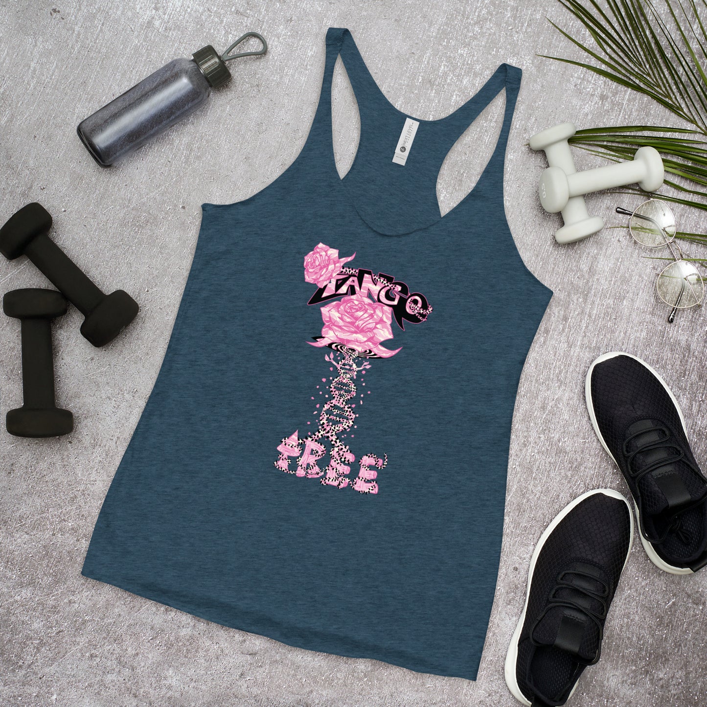 Women's Racerback Tank "Tango Rose of Life Vortex"