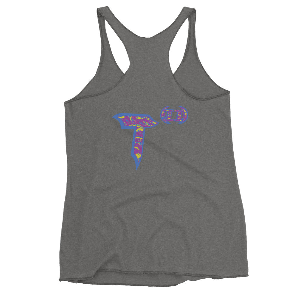 Next Level Women's Racerback Tank "DNA TREE VORTEX" Tiger Stripe Stylin' Edition