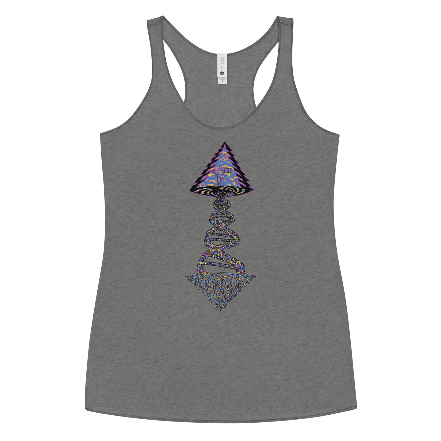 Next Level Women's Racerback Tank "DNA TREE VORTEX" Tiger Stripe Stylin' Edition