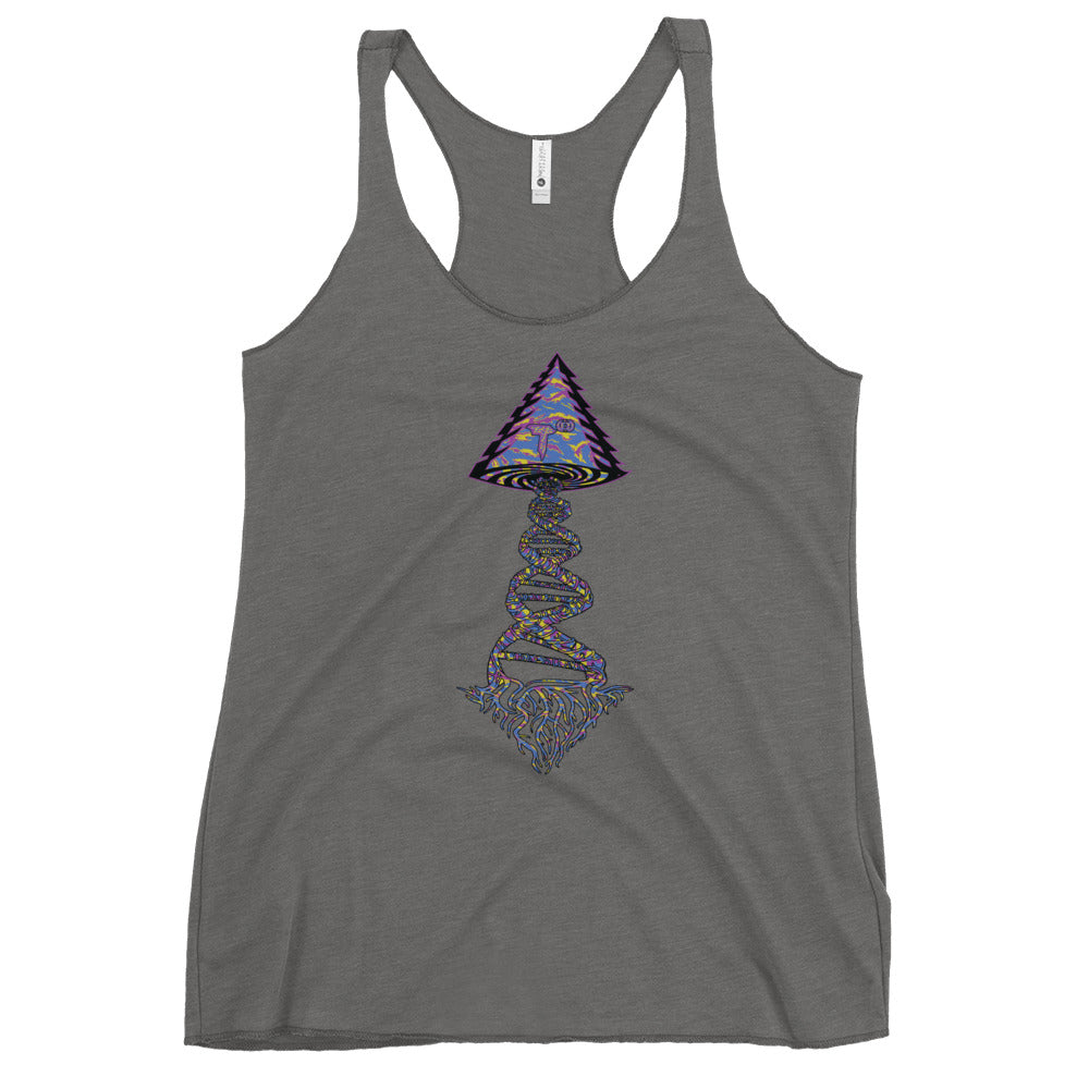 Next Level Women's Racerback Tank "DNA TREE VORTEX" Tiger Stripe Stylin' Edition