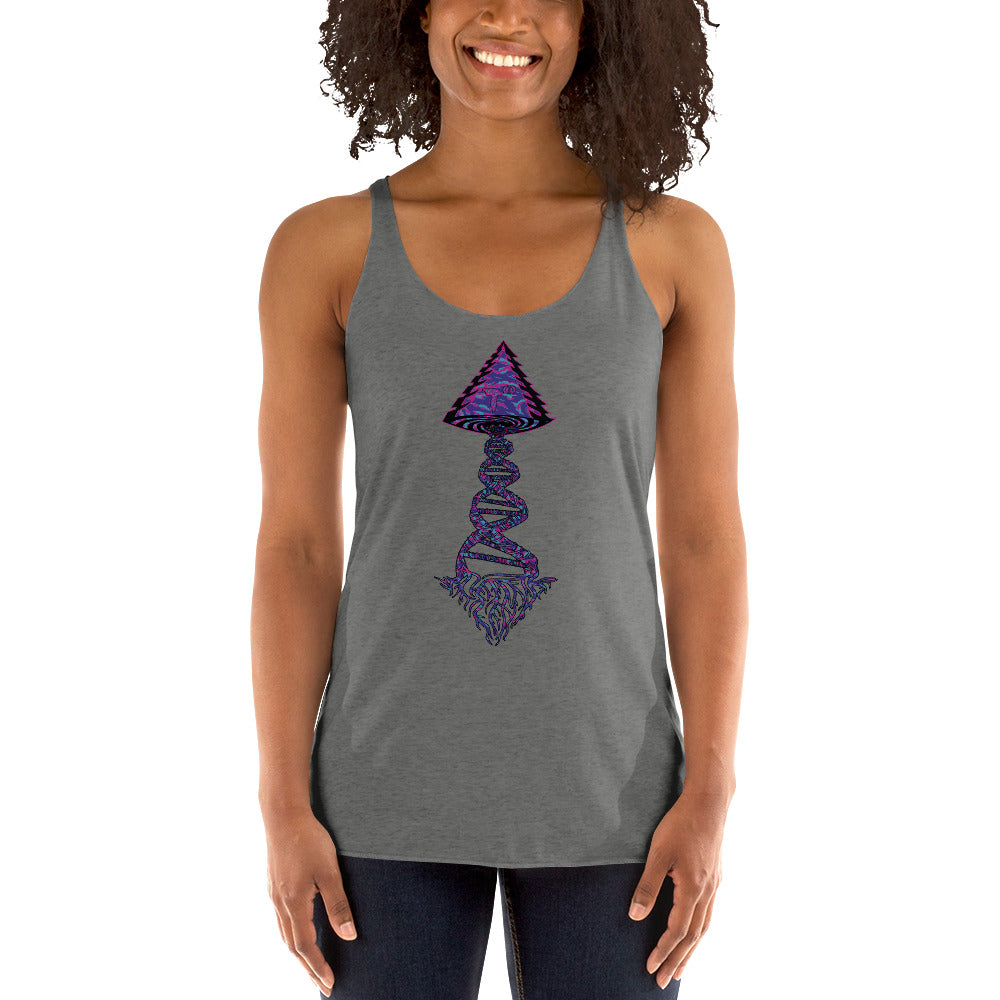 Next Level Women's Racerback Tank "DNA TREE VORTEX" Tiger Stripe Magic Edition