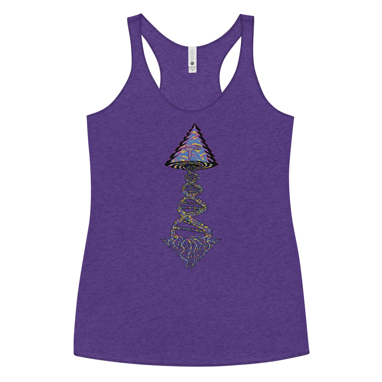 Next Level Women's Racerback Tank "DNA TREE VORTEX" Tiger Stripe Stylin' Edition