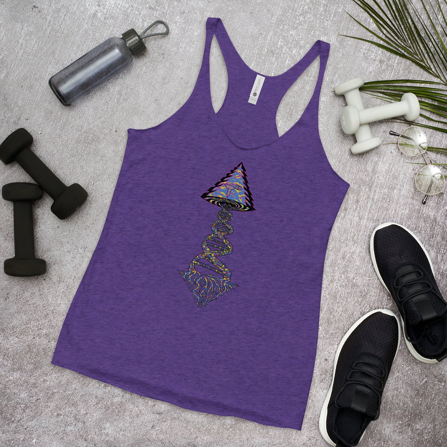 Next Level Women's Racerback Tank "DNA TREE VORTEX" Tiger Stripe Stylin' Edition