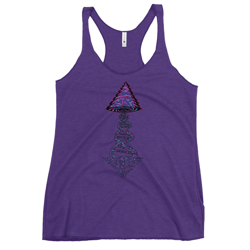 Next Level Women's Racerback Tank "DNA TREE VORTEX" Tiger Stripe Magic Edition