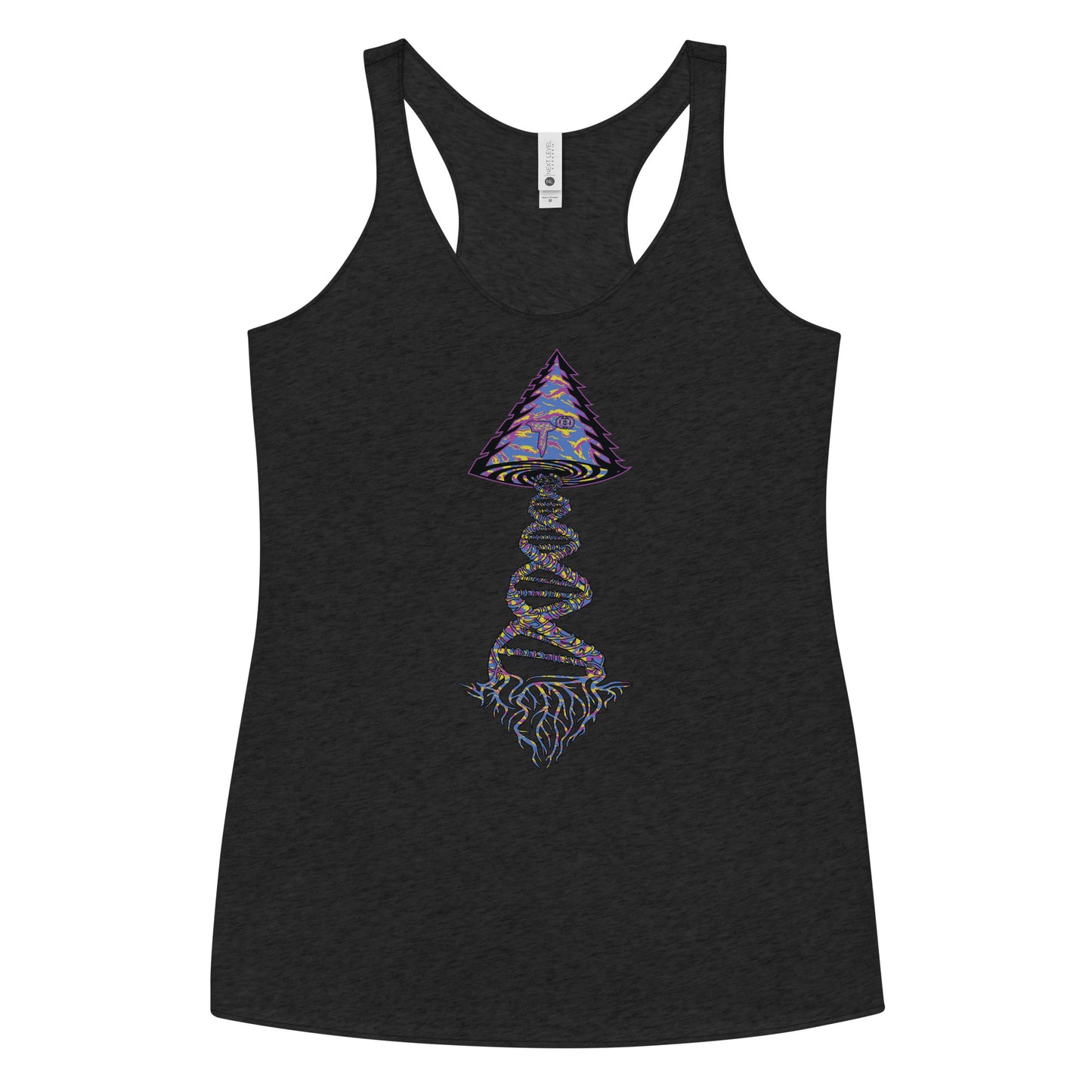 Next Level Women's Racerback Tank "DNA TREE VORTEX" Tiger Stripe Stylin' Edition
