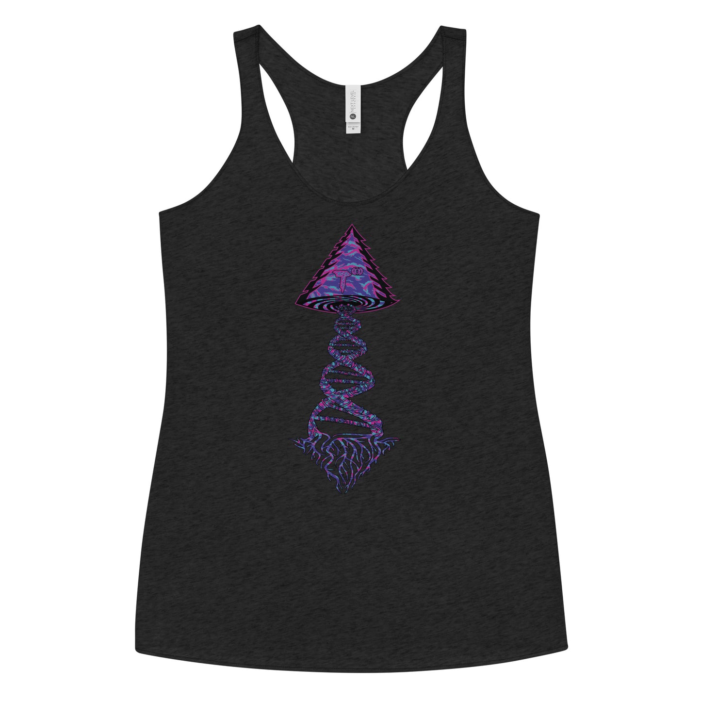 Next Level Women's Racerback Tank "DNA TREE VORTEX" Tiger Stripe Magic Edition