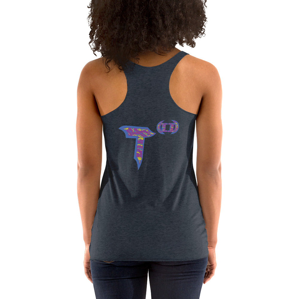 Next Level Women's Racerback Tank "DNA TREE VORTEX" Tiger Stripe Stylin' Edition