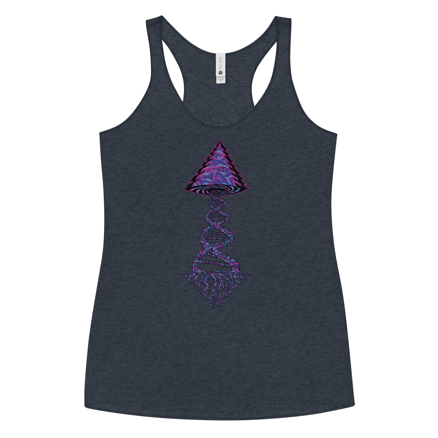 Next Level Women's Racerback Tank "DNA TREE VORTEX" Tiger Stripe Magic Edition