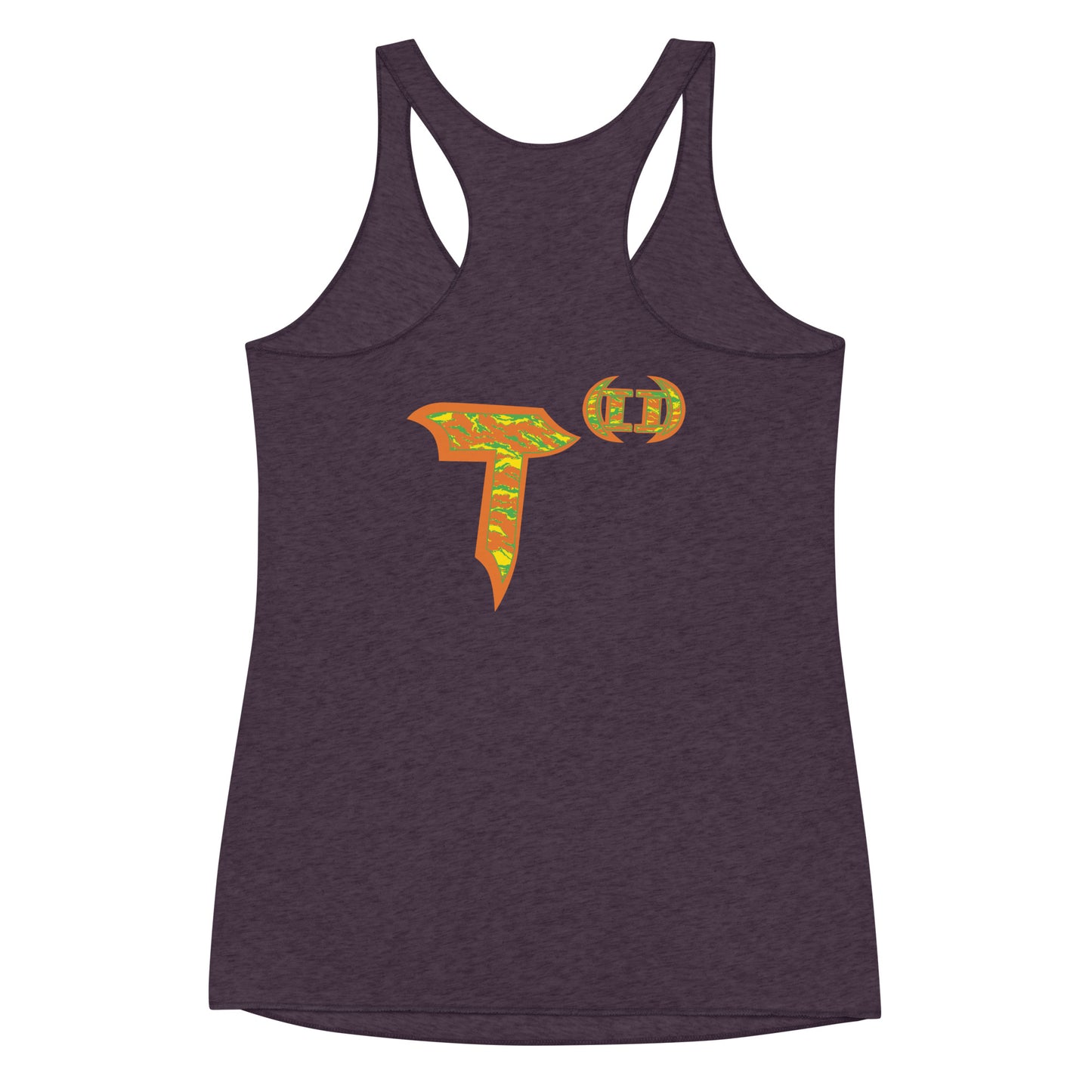 Next Level Women's Racerback Tank "DNA TREE VORTEX" Tiger Stripe Tang Edition