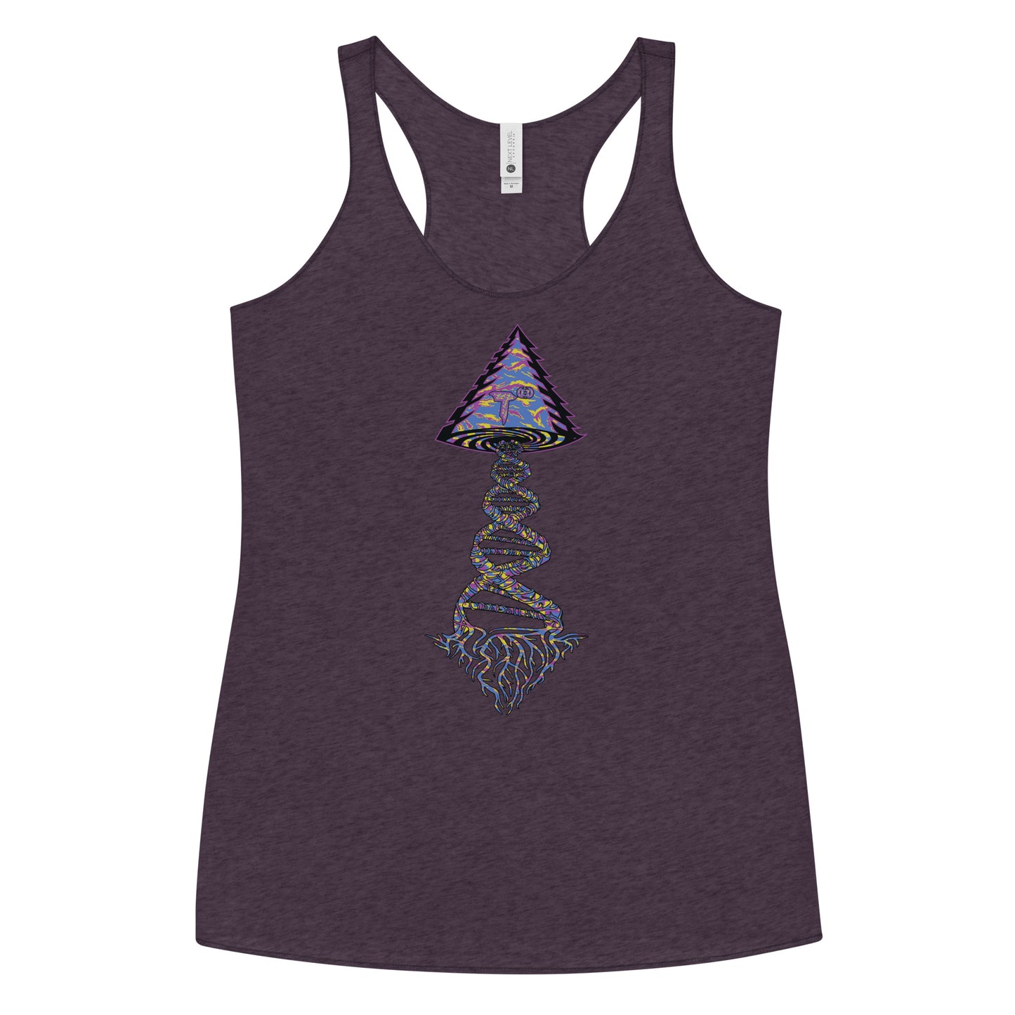 Next Level Women's Racerback Tank "DNA TREE VORTEX" Tiger Stripe Stylin' Edition
