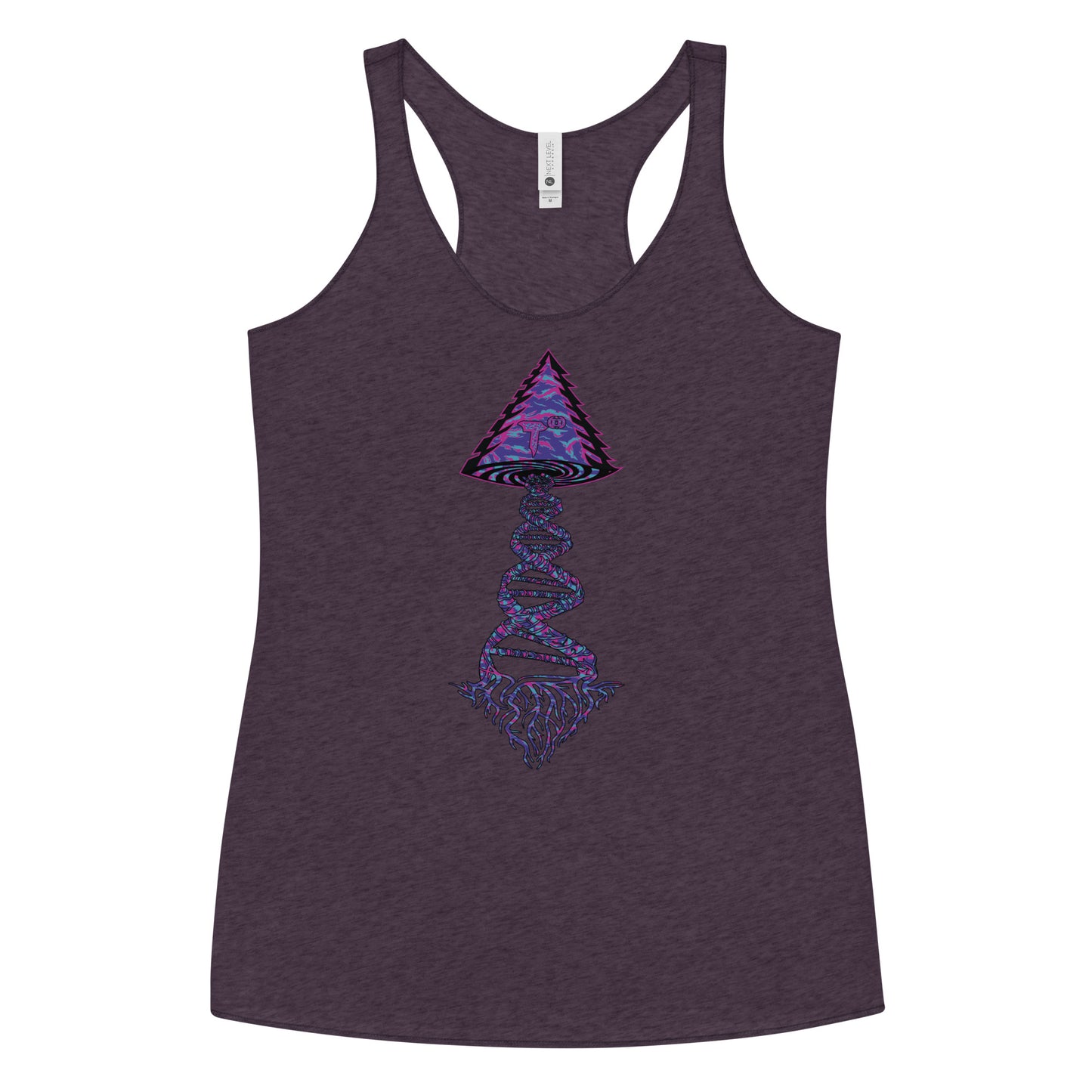 Next Level Women's Racerback Tank "DNA TREE VORTEX" Tiger Stripe Magic Edition