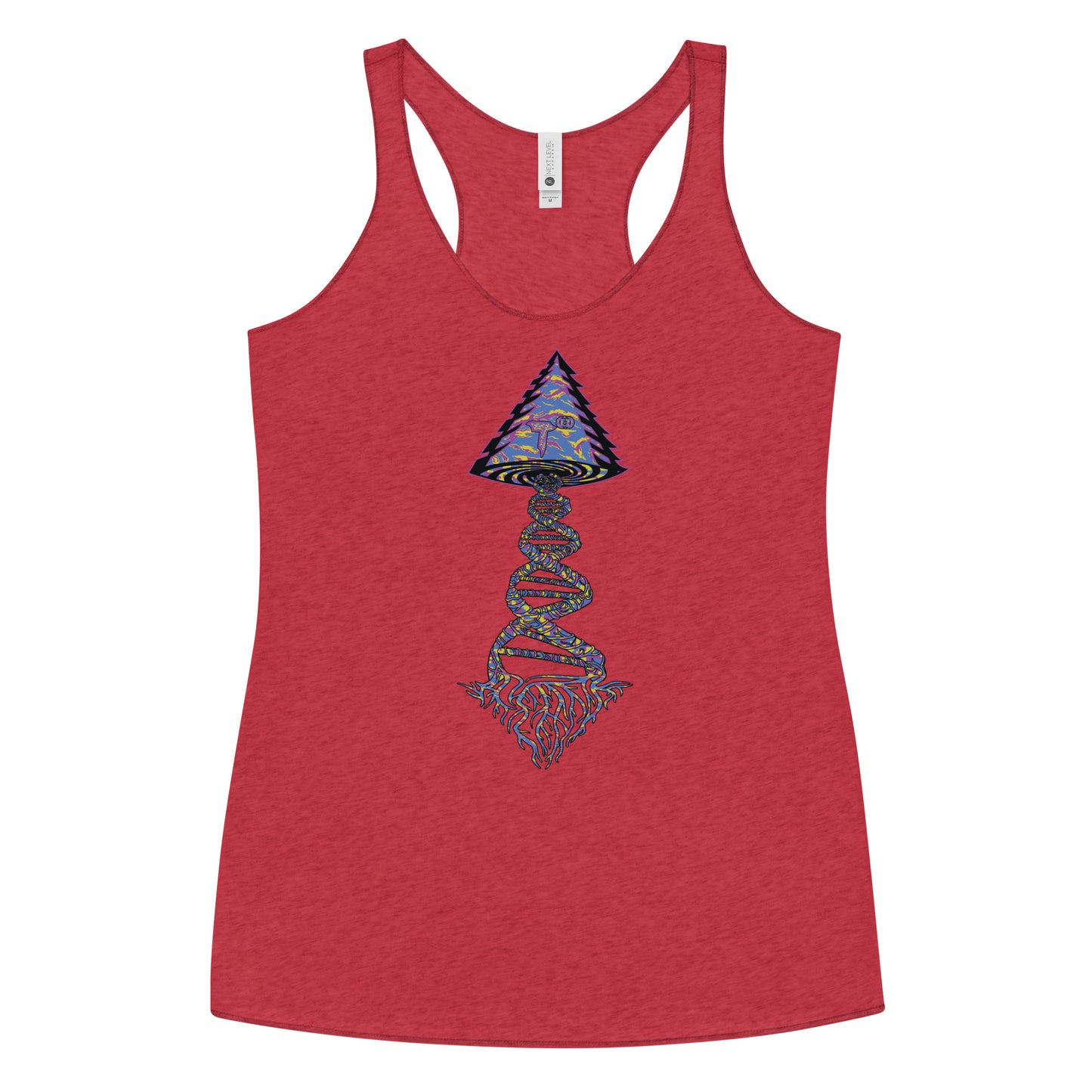 Next Level Women's Racerback Tank "DNA TREE VORTEX" Tiger Stripe Stylin' Edition