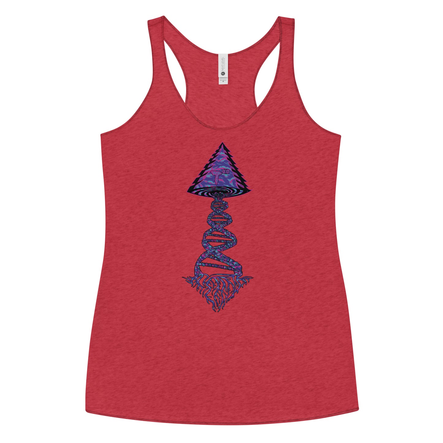 Next Level Women's Racerback Tank "DNA TREE VORTEX" Tiger Stripe Magic Edition