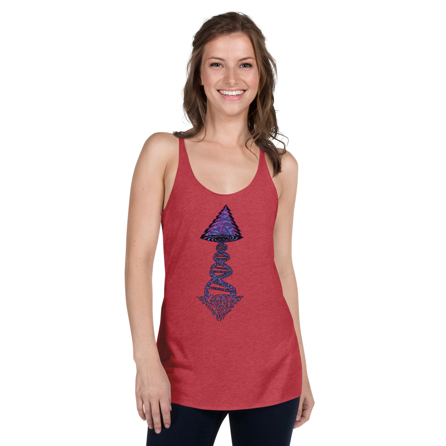 Next Level Women's Racerback Tank "DNA TREE VORTEX" Tiger Stripe Magic Edition