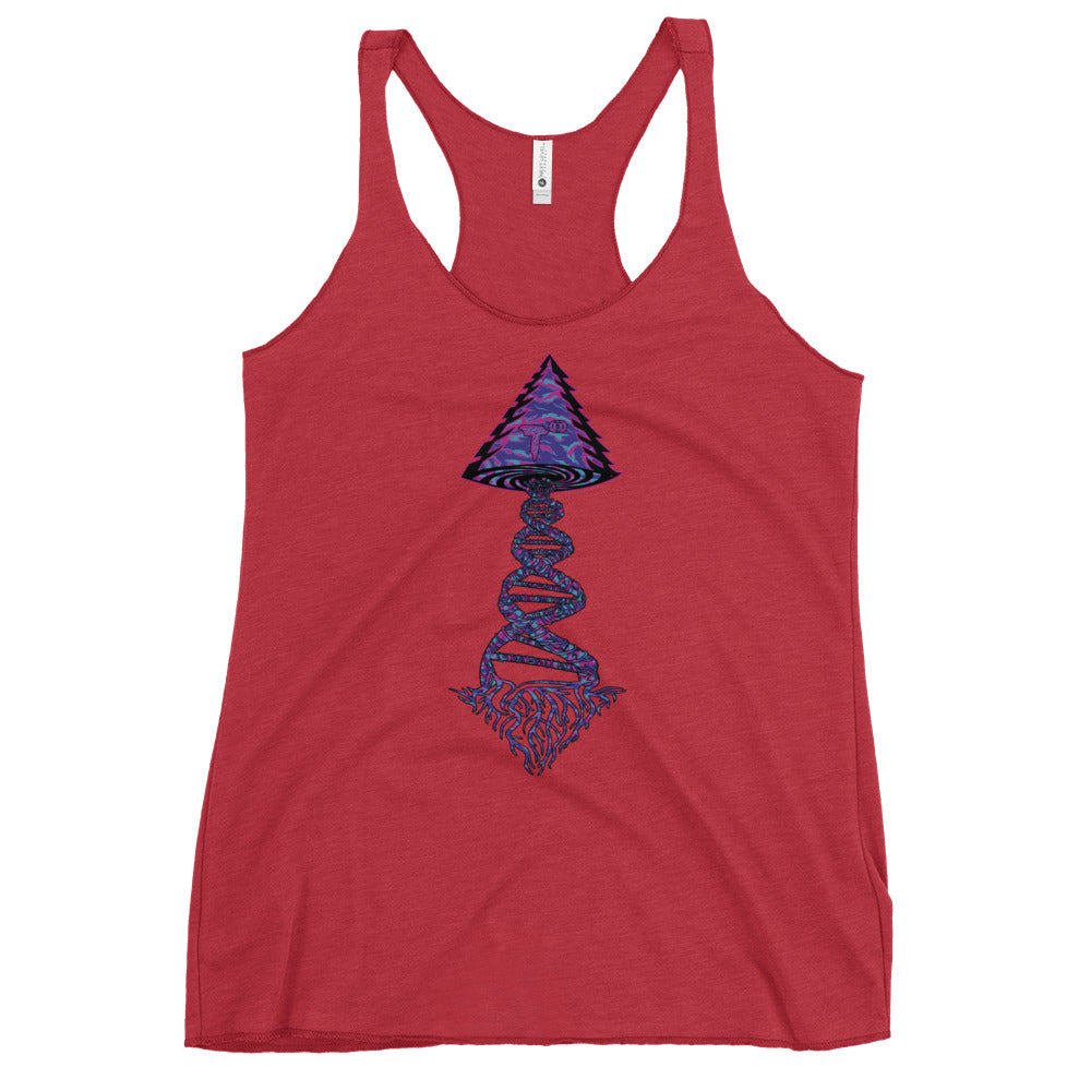 Next Level Women's Racerback Tank "DNA TREE VORTEX" Tiger Stripe Magic Edition