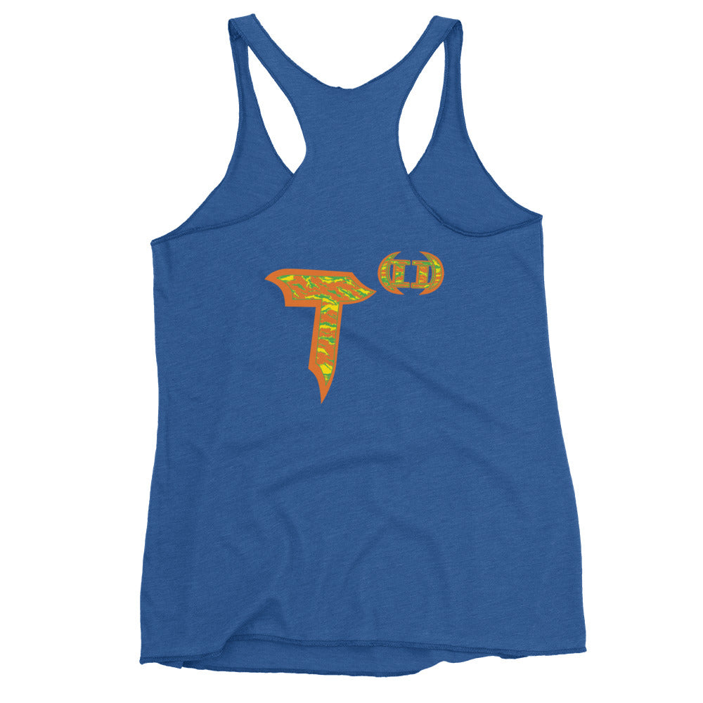 Next Level Women's Racerback Tank "DNA TREE VORTEX" Tiger Stripe Tang Edition