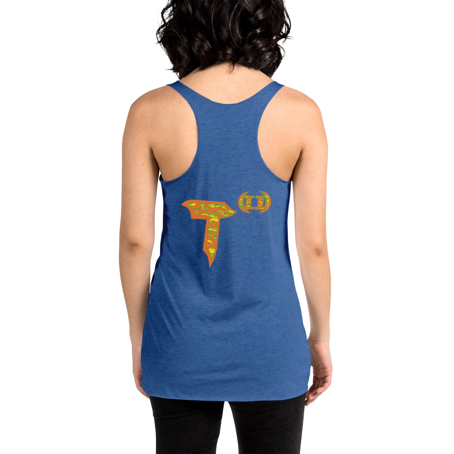Next Level Women's Racerback Tank "DNA TREE VORTEX" Tiger Stripe Tang Edition