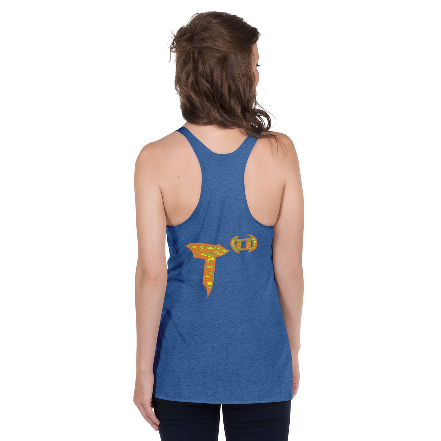 Next Level Women's Racerback Tank "DNA TREE VORTEX" Tiger Stripe Tang Edition