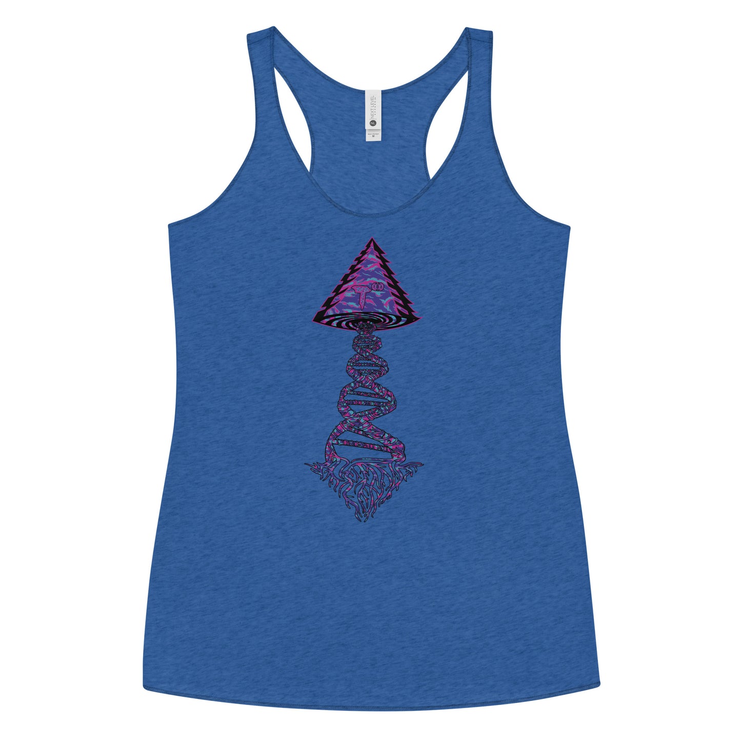 Next Level Women's Racerback Tank "DNA TREE VORTEX" Tiger Stripe Magic Edition
