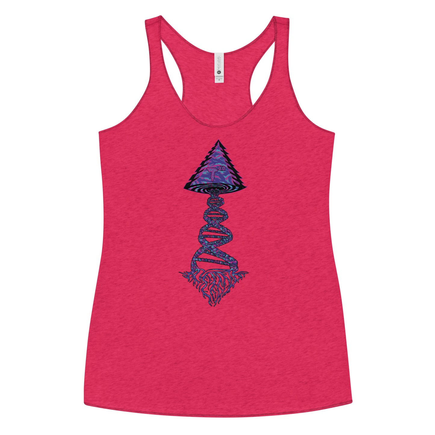 Next Level Women's Racerback Tank "DNA TREE VORTEX" Tiger Stripe Magic Edition