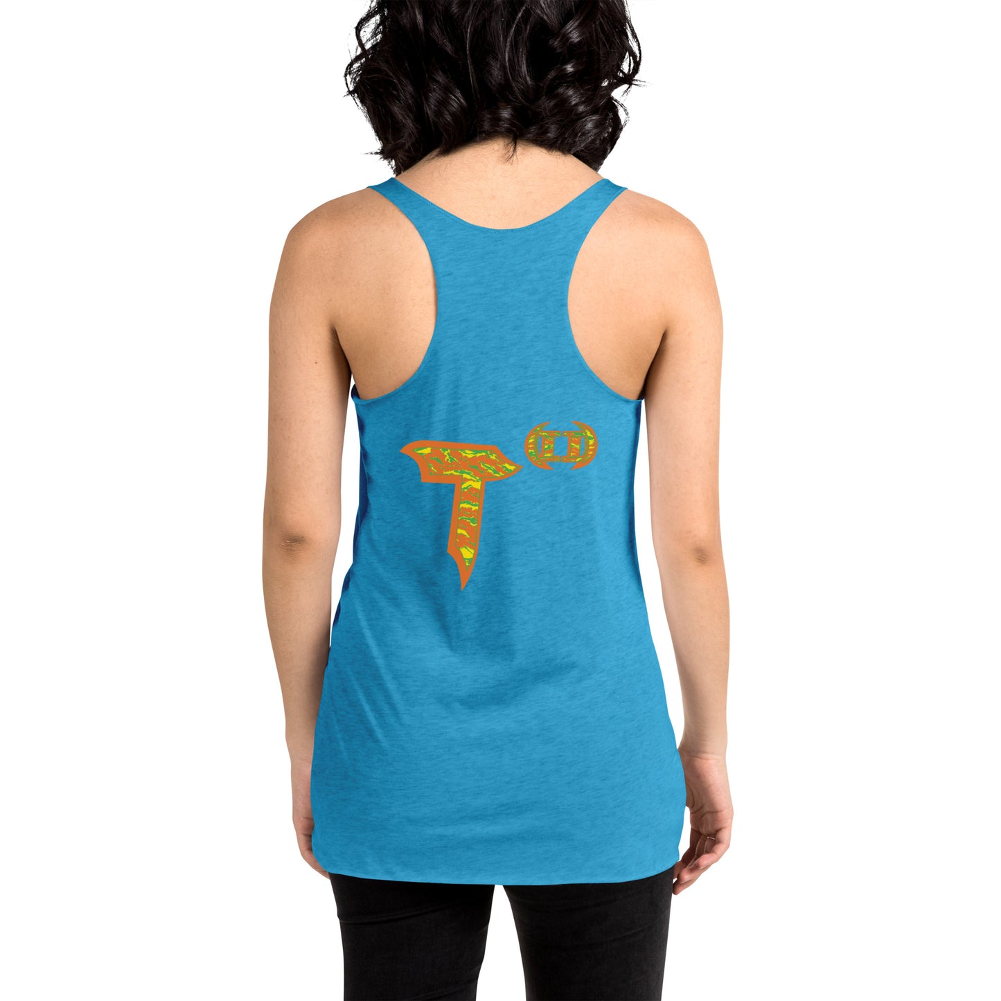 Next Level Women's Racerback Tank "DNA TREE VORTEX" Tiger Stripe Tang Edition