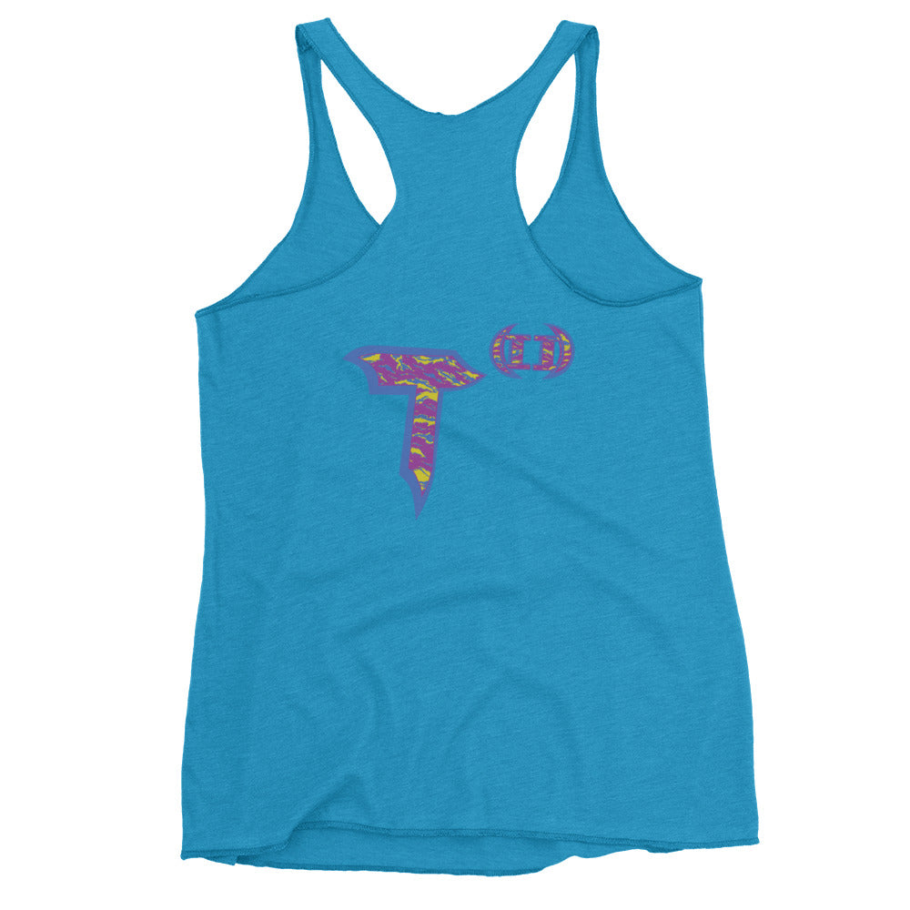 Next Level Women's Racerback Tank "DNA TREE VORTEX" Tiger Stripe Stylin' Edition